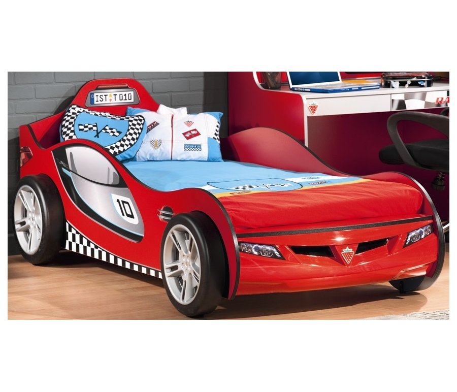 Кровать-машина с выдвижной кроваткой Racer SLC-1303