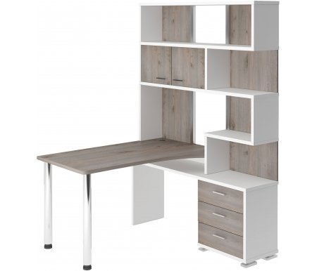 Компьютерный стол Мэрдэс, Белый - нельсон - нельсон, СР-420 / 130 правый 
Компьютерный стол Мэрдэс, Белый - нельсон - нельсон, СР-420 / 130 правый