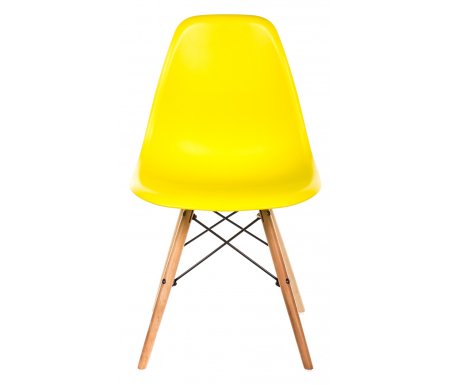 Стул Eames PC-015 желтый ножки дерево Стул Eames PC-015 желтый ножки деревоДеревянные стулья<br>Расстояние между передними ножками 42 см. <br>Расстояние между ножками сбоку 42 см.<br>
