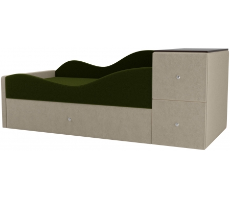 

Подростковая кровать Mebelico, Дельта левая 61х120 см зеленый / бежевый