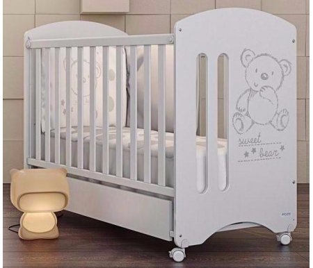

Кроватка для новорожденных Micuna, White, Micuna Sweet Bear Basic