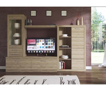 

Модульная гостиная Anrex, Дуб санремо, Оскар (комплектация 1)