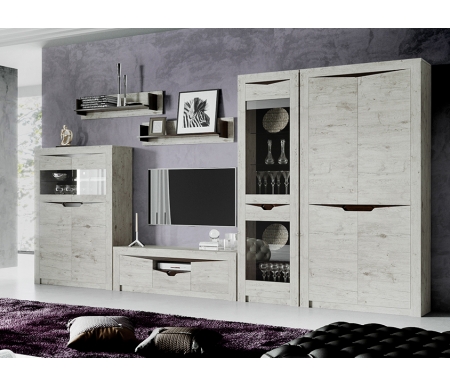 

Готовая гостиная Мебельград, Дуб бонифаций / кофе структурный матовый, Соренто