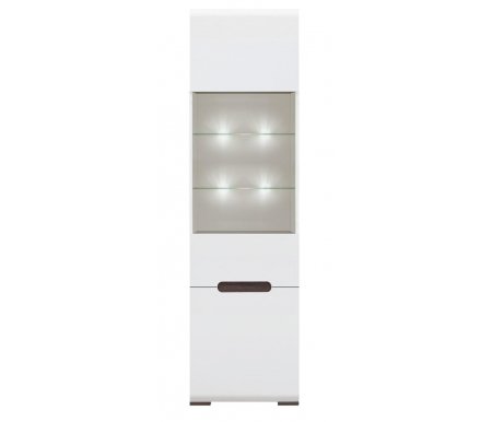 

Шкаф-витрина Anrex, Белый / белый блеск, AZTECA S205-REG1W1D/21/6 белый / белый блеск