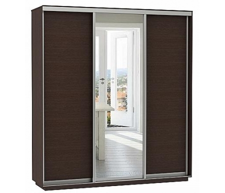 

Шкаф-купе Bravomebel, Чёрное дерево, D3-02 220 х 60 черное дерево