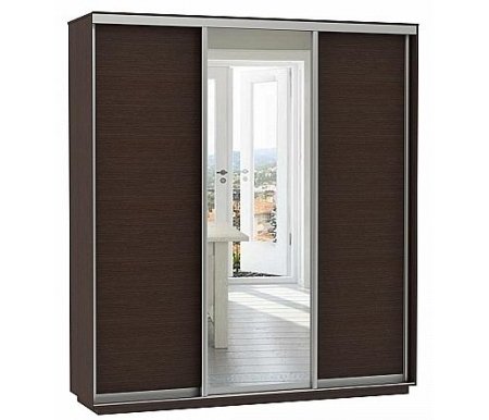 

Шкаф-купе Bravomebel, Чёрное дерево, D3-02 240 х 60 черное дерево