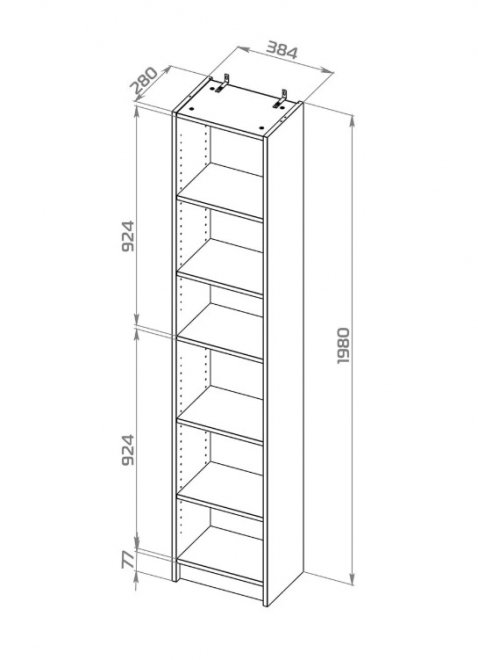 Стеллаж Варма Стенд 40 серый