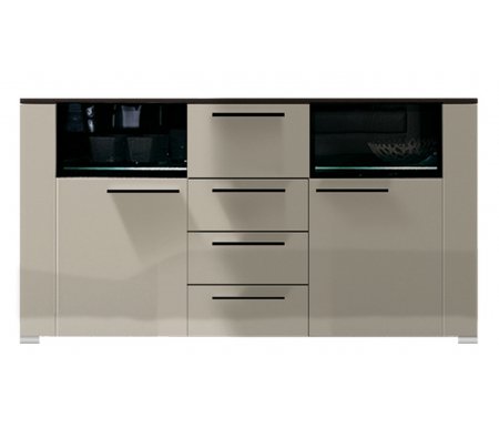 

Комод Anrex, Ясень коимбра темный / бежевый блеск, DRIFT S145-KOM2W4S/8/16 ясень коимбра темный / песочный блеск