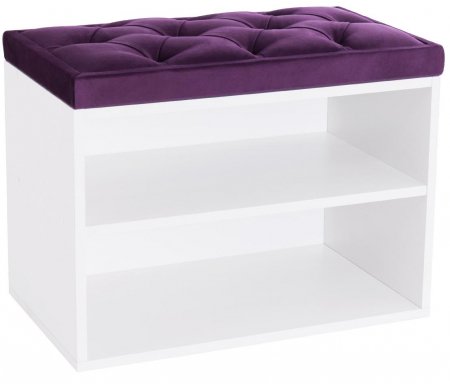 

Обувница Мелания, Фиолетовый, HD 600 белая / bella 14