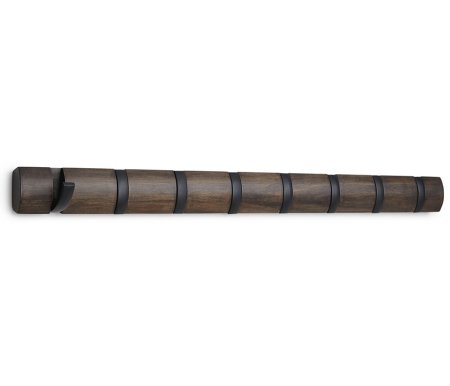 Настенная вешалка Umbra FLIP 318858-048 8 крючков черный / орех фото