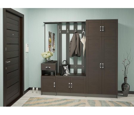 

Прихожая Bravomebel, Венге, Лофт венге комплектация 2