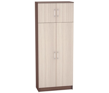 

Шкаф Bravomebel, двухстворчатый Машенька ШК-102 ЛДСП ясень шимо темный / ясень шимо светлый