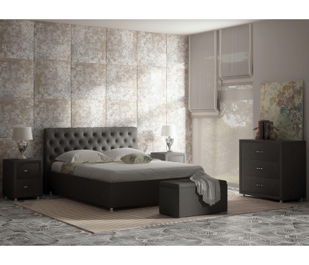 Двуспальная кровать Sonum Florence 160х200 см серая глазго