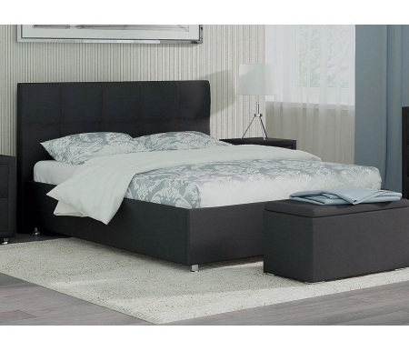 Двуспальная кровать Sonum Richmond 160х190 см черная велюр
