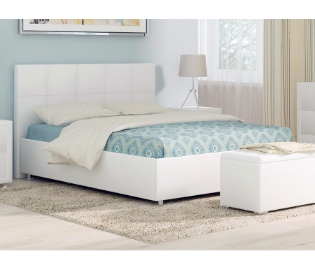 Двуспальная кровать Sonum Richmond 160х200 см белая велюр