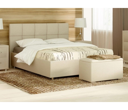 Двуспальная кровать Sonum Richmond 160х200 см бежевая велюр