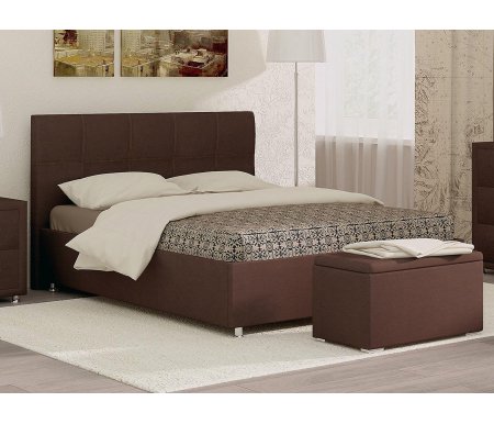 Двуспальная кровать Sonum Richmond 200х190 см коричневая велюр