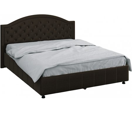 

Двуспальная кровать Корвет, Шоколад, №295 с ПМ 160 х 200 см МК 57 ткань шоколад