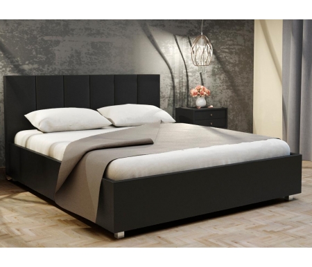 

Двуспальная кровать Galaxy, Эко кожа черная, Афродита-3 160 х 200 см с ПМ эко кожа черная