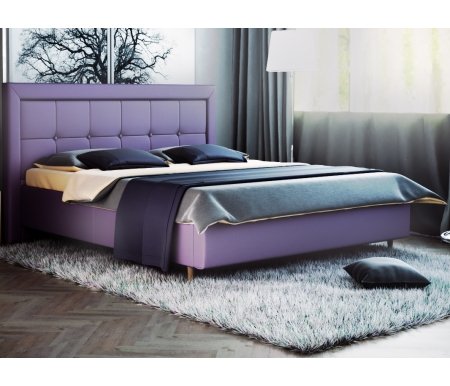 

Двуспальная кровать Galaxy, Marvel viola, Афродита-8-1 180 х 200 см с ПМ эко кожа marvel viola