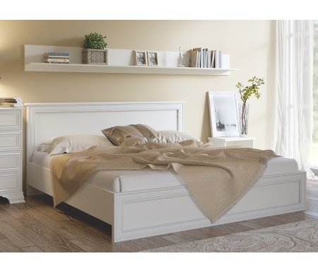 

Двуспальная кровать Anrex, Вудлайн кремовый, Tiffany 160x200 с основанием вудлайн кремовый