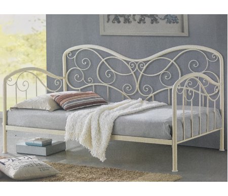 

Односпальная кровать Woodville, Inga 90 х 200 см glossy ivory