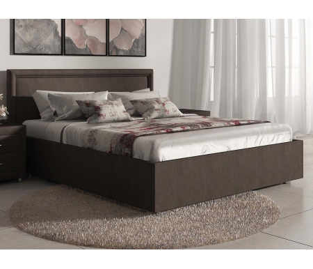 Полутороспальная кровать Sonum Bergamo 120х200 см коричневая велюр