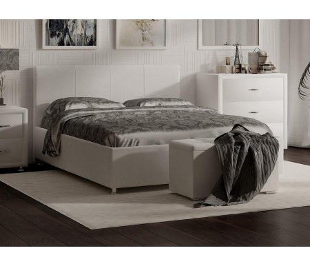 Полутороспальная кровать Sonum Prato 120х190 см белая велюр