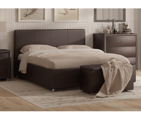 Полутороспальная кровать Sonum Prato 120х200 см коричневая велюр