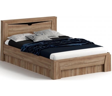 

Кровать двуспальная Мебельград, Соренто с ПМ 180 х 200 см дуб стирлинг / кофе структурный матовый