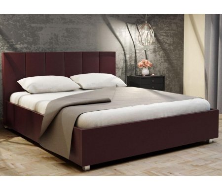 

Двуспальная кровать Galaxy, Афродита-3 180 х 200 см с ПМ эко кожа коричневая