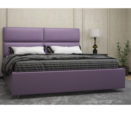 

Двуспальная кровать Galaxy, Афродита-4 160 х 200 см с ПМ эко кожа plum