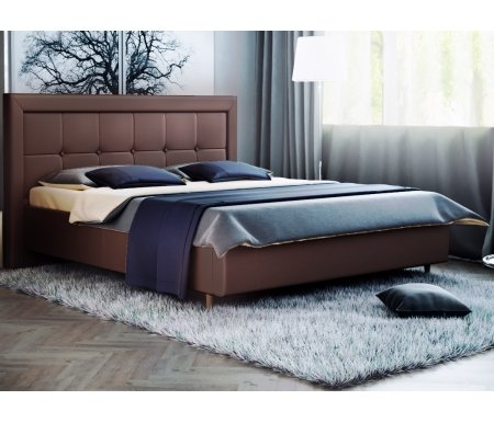

Двуспальная кровать Galaxy, Афродита-8-1 160 х 200 см с ПМ велюр shaggy choco