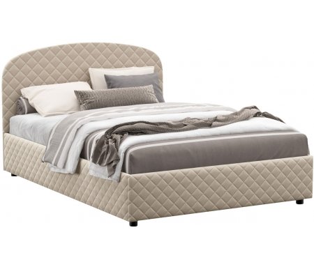 

Кровать полутораспальная Moon, Moon Allegro New 1224 140 х 200 см с ПМ К002050 велюр бежевый 74-46