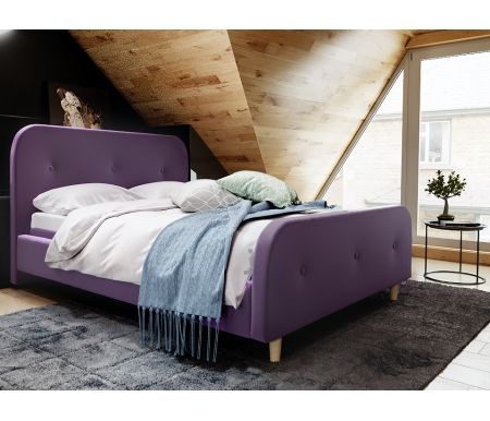 

Полутораспальная кровать Galaxy, Афродита-7 140 х 200 см с ПМ велюр банни 07