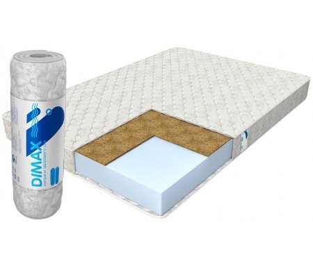 

Матрас Dimax, Белый, Димакс Практик Чип Ролл 14 кокос 120 x 190 см