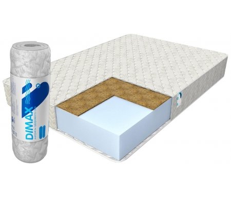 

Матрас Dimax, Белый, Димакс Практик Чип Ролл 21 кокос 120 x 200 см