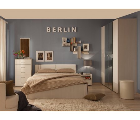 Спальня Арника Berlin бодега светлый (комплектация 2)