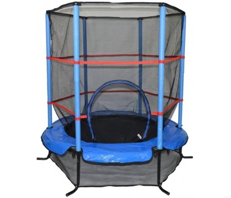 

Батут с защитной сеткой Капризун, AL-140-blue