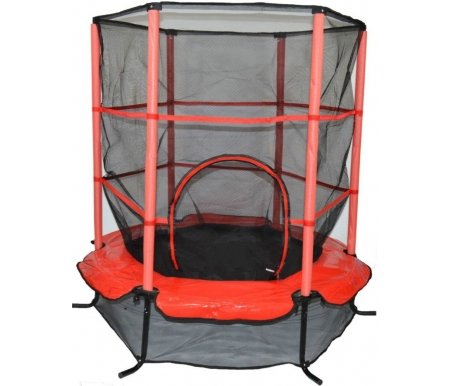 

Батут с защитной сеткой Капризун, AL-140-red