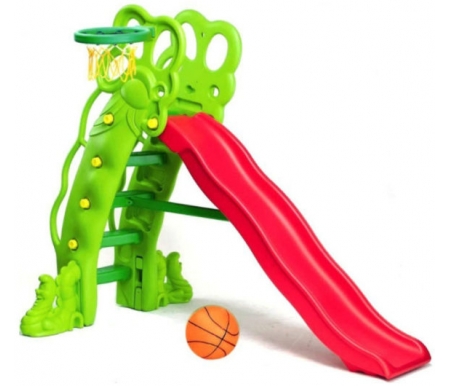 

Детская горка Kms-sport, с баскетбольным кольцом Травинка