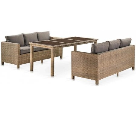 

Комплект для отдыха Афина, Light brown, из ротанга T365/S65B-W65 light brown