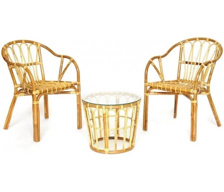 

Кофейный комплект из ротанга Тетчер, Natural, Akira skin rattan eco natural