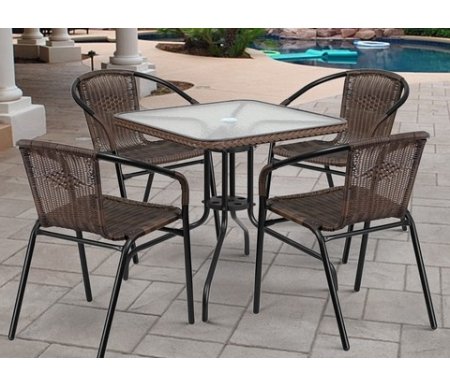 

Обеденный комплект Афина, Brown, Асоль-3 TLH-037BR3/070SR-70х70 R-05 Brown