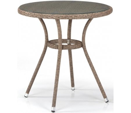 Стол Афина из ротанга T282ANT-W56-D72 Light Brown
