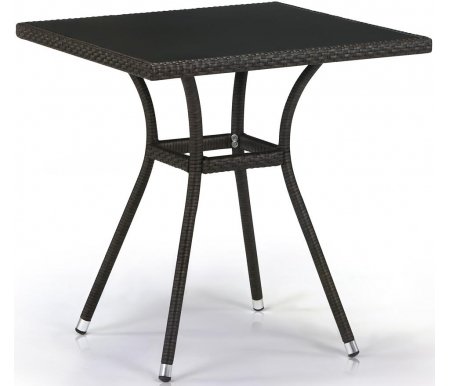 Стол Афина из ротанга T282BNS-W53-70x70 Brown