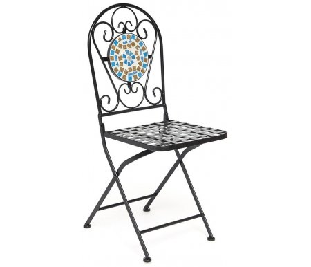 

Стул металлический Тетчер, Black / blue mosaic, Secret de Maison Vicenza PL08-1070 black / blue mosaic