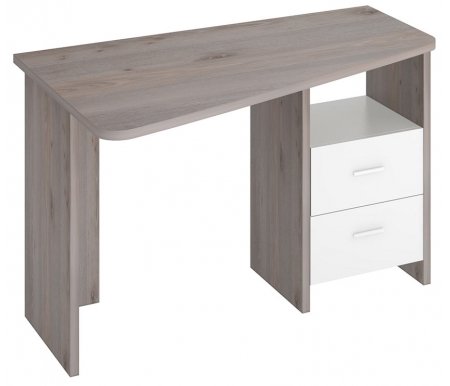 Стол Мэрдэс компьютерный 120 х 60 см нельсон / белый левый
