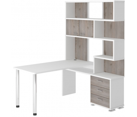 

Компьютерный стол Мэрдэс, Белый - нельсон - белый, СР-420 / 150 правый