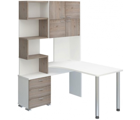 

Компьютерный стол Мэрдэс, Белый жемчуг - нельсон - белый жемчуг, СР-500М / 140 левый